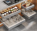 Seinloes 4Pack Expandable Pull Out Cabinet Organizer 21" Deep by Seinloes
