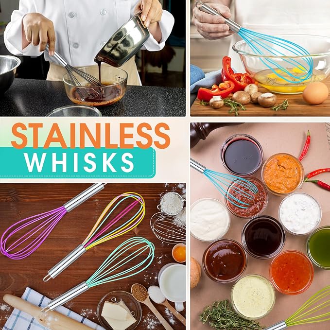 Domensi 8 Pcs 8 Inch Whisks Bulk - Image 5