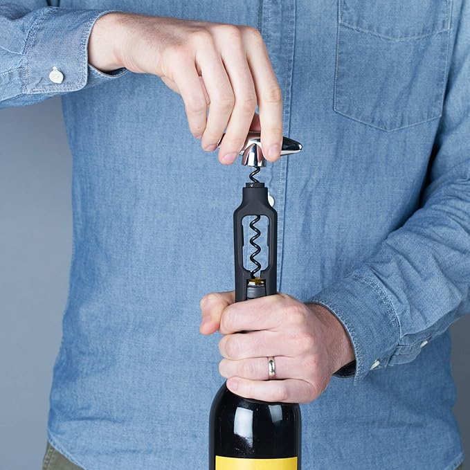 True Self Pulling Corkscrew Wine Opener, Durable Plastic - Image 7