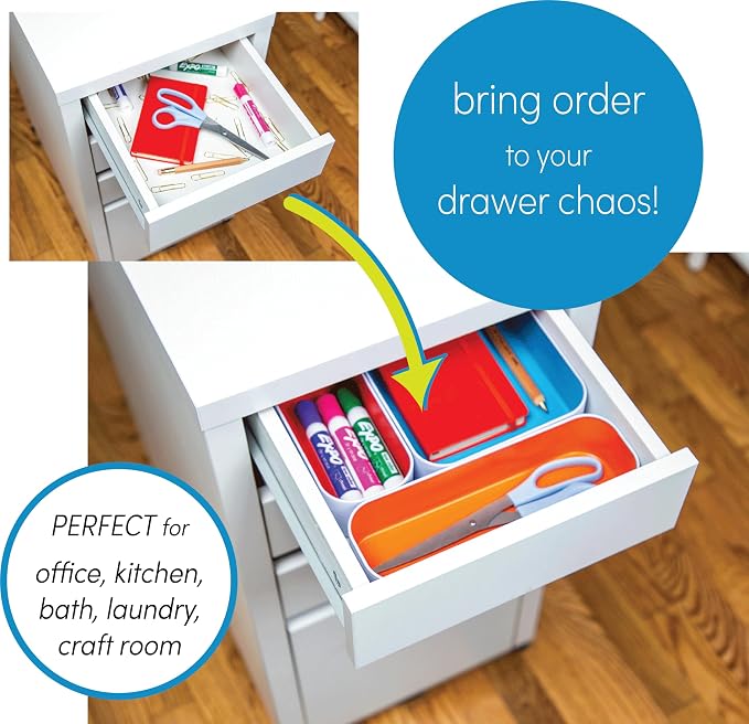 Three by Three Seattle 10 Piece Metal Organizer Tray Set - Image 3