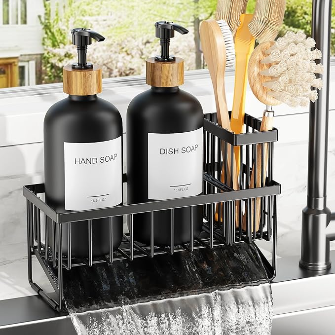 Cisily Kitchen Dish Soap Dispenser Set by CISILYHOMELIFE