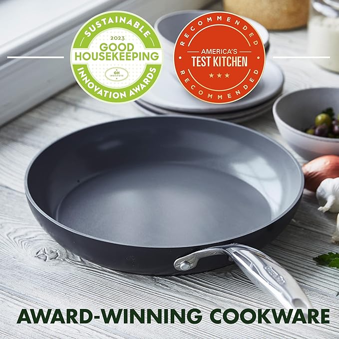 GreenPan Valencia Pro Ceramic Nonstick 11” Frying Pan Skillet, Hard Anodized - Image 2