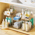 Delamu 2-Tier Under Sink Organizers and Storage, Pull Out Kitchen Pantry by DELAMU