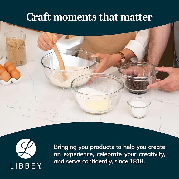 Libbey Baker's Basics 4 Piece Glass Mixing Bowl Set - Image 6