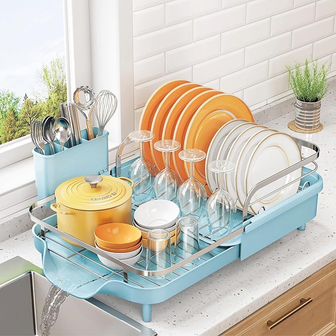 SNTD Dish Drying Rack, Expandable Dish Rack by SNTD