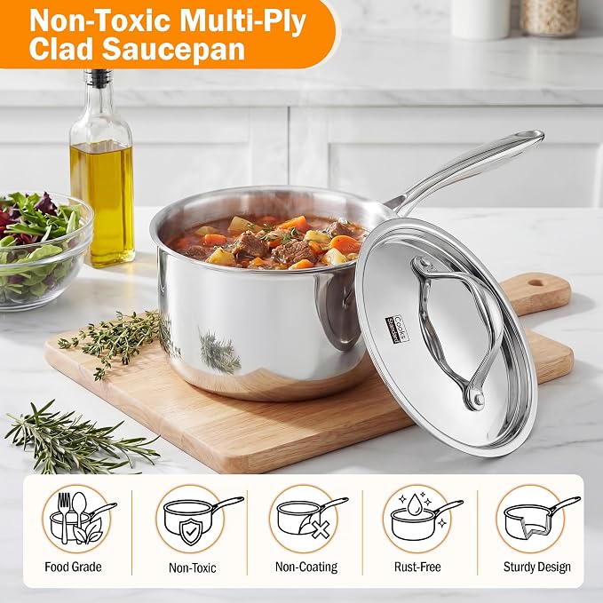 Cooks Standard Stainless Steel Sauce Pan - Image 5