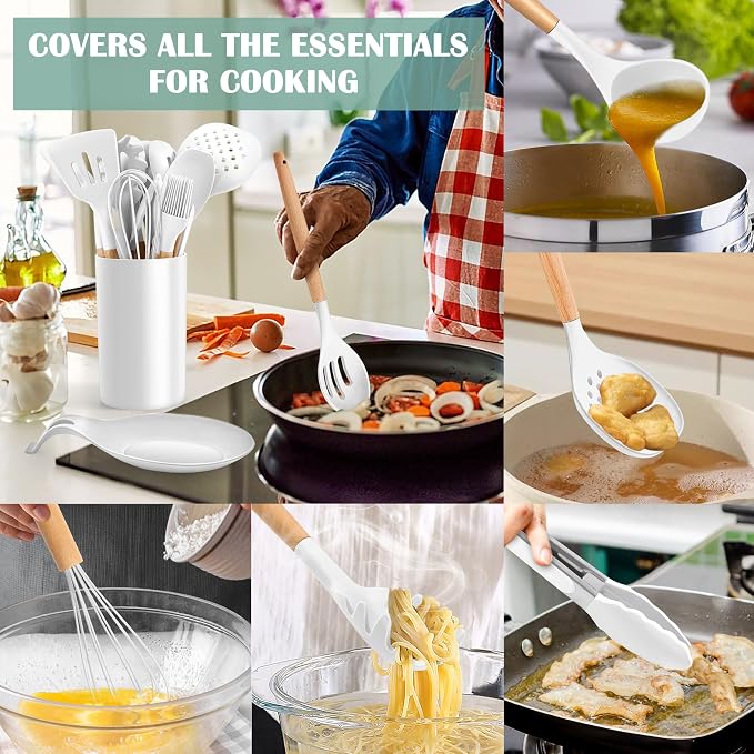 E-far White Cooking Utensils Set - Image 6