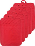 Oven Pot Holder with Pocket Cotton Heat Resistant Coaster Potholder Kitchen Hot by VEIKERY