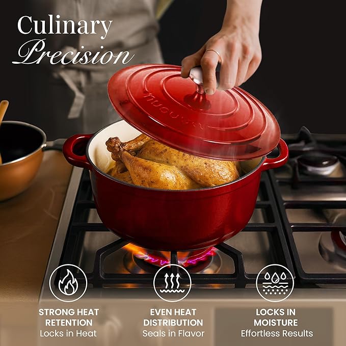 Nuovva Enamelled Cast Iron Dutch Oven Pot - Image 6