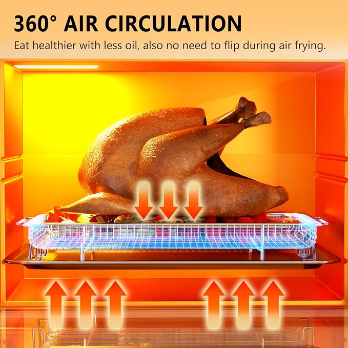 Air Fryer Basket, OPENICE 2 Set Air Fryer Pan and Crisper Tray - Image 3