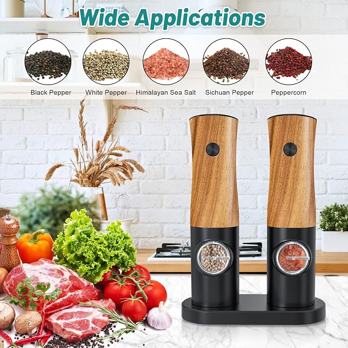 Electric Salt and Pepper Grinder Set - Image 6