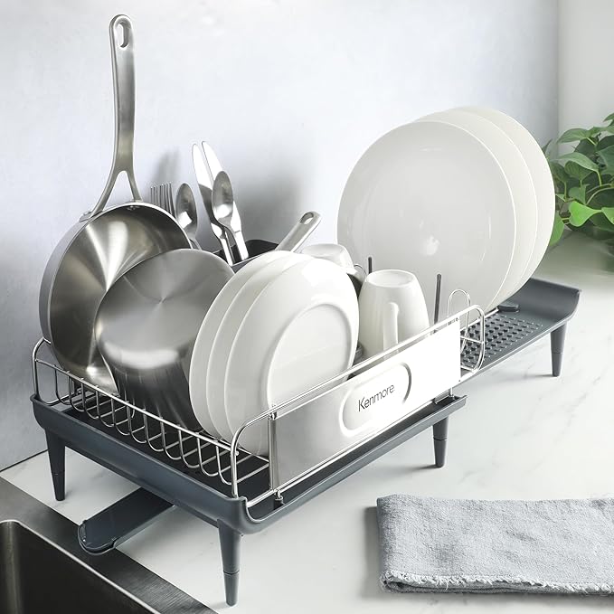 Kenmore Loxdell Expandable Full Size Rust Resistant Dish Rack - Image 3