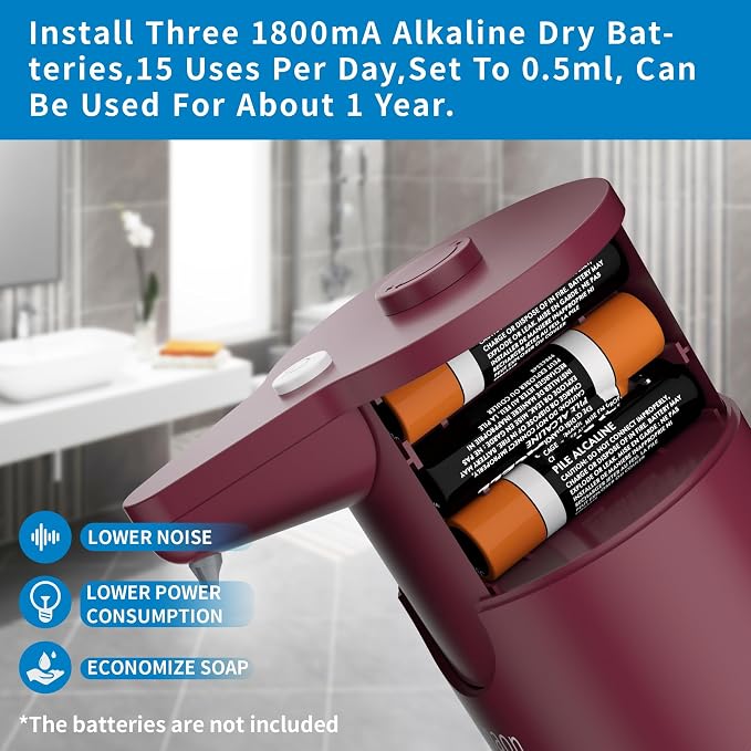 Automatic Soap Dispenser Touchless, Hands-Free, Long Battery Life, Compatible - Image 6