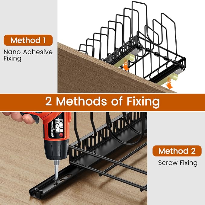 Housolution 2 Pack Pull Out Pot and Pan Organizer - Image 5