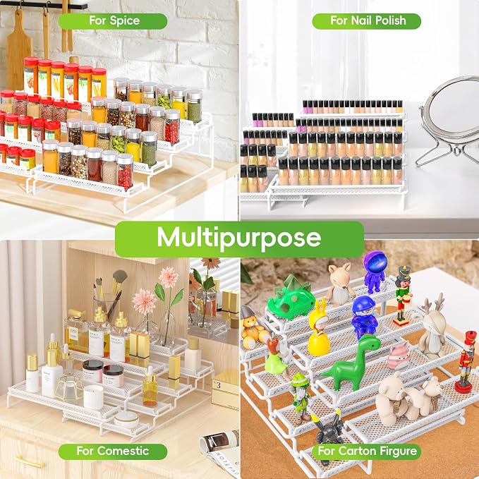 4 Tier Adjustable Spice Rack Organizer - Image 3
