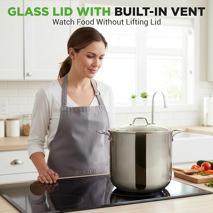 NutriChef 15-Quart Stainless Steel Stock Pot - Image 3
