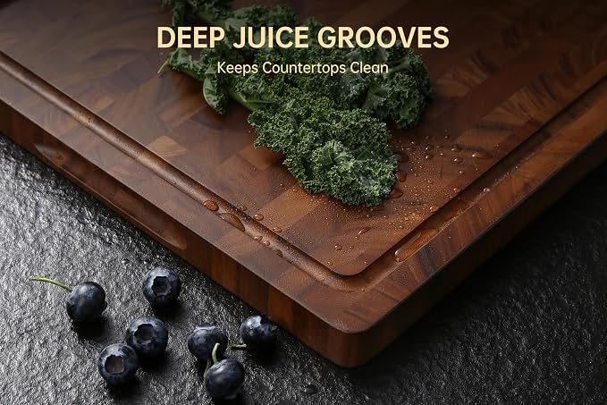 THETCHRY Walnut Cutting Boards for Kitchen, End Grain Wooden Cutting Board - Image 6