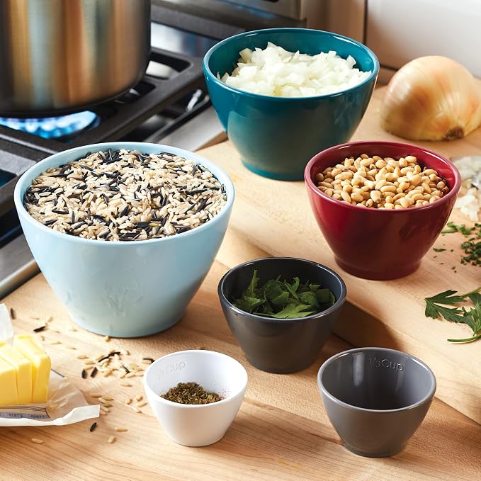 Rachael Ray Tools and Gadgets Nesting/Stackable Measuring Cups Set, 6 Piece - Image 7