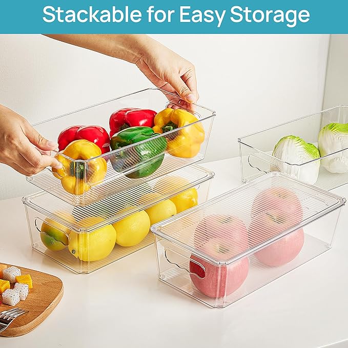 Vtopmart 8pcs Clear Organizers and Storage Bins - Image 4