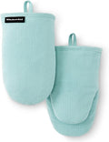 KITCHENAID Gourmet Series Gridlines Mini Oven Mitts 2-Pack Set, Heat Resistant by KitchenAid