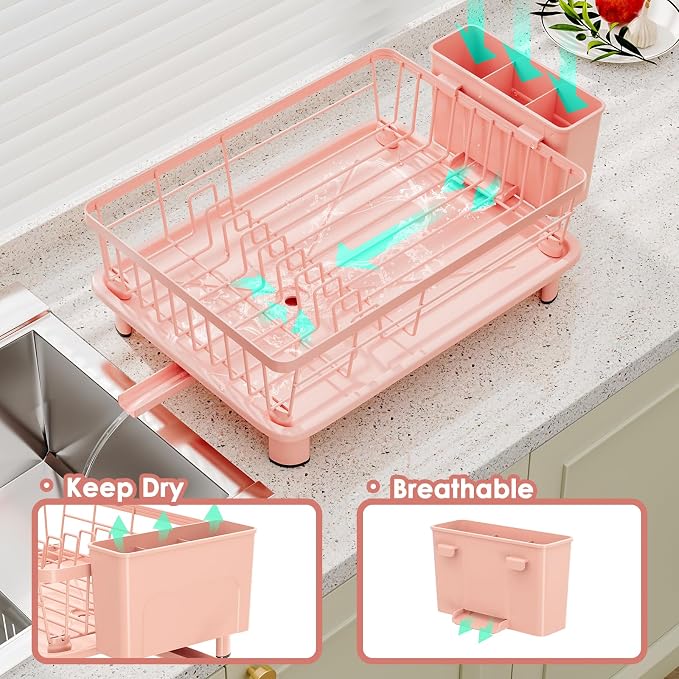 GAOKASE Dish Drying Rack, Stainless Steel-Dish Rack, Dish Racks - Image 2