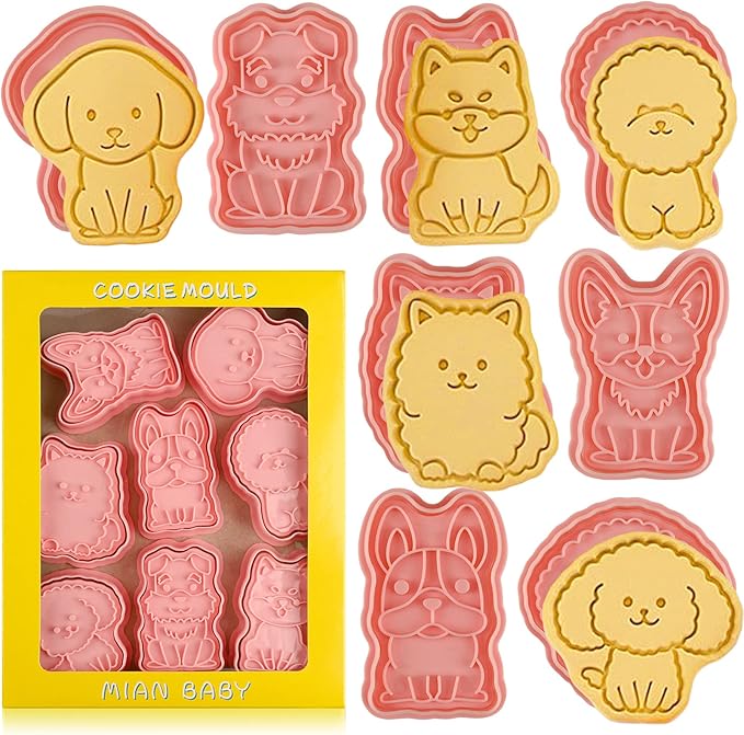 Dog Cookie Cutters Set, Cute Cookie Cutters by Sakolla