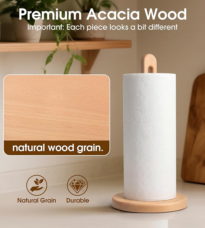 Wooden Paper Towel Holder Stand - Image 4