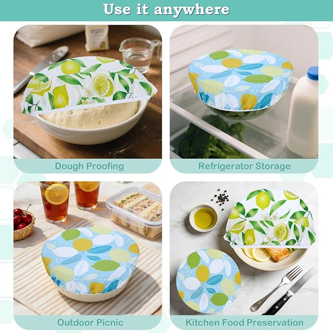 2 Large Reusable Beeswax Bowl Covers - Image 7