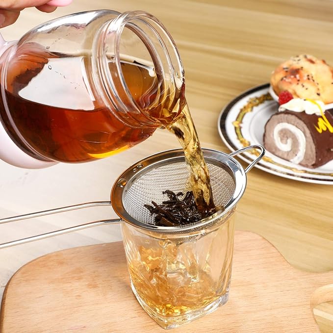 Patelai 3 Pieces Tea Strainers Cocktail Strainer Stainless Steel Fine Mesh - Image 4