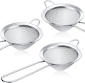 Patelai 3 Pieces Tea Strainers Cocktail Strainer Stainless Steel Fine Mesh by Patelai
