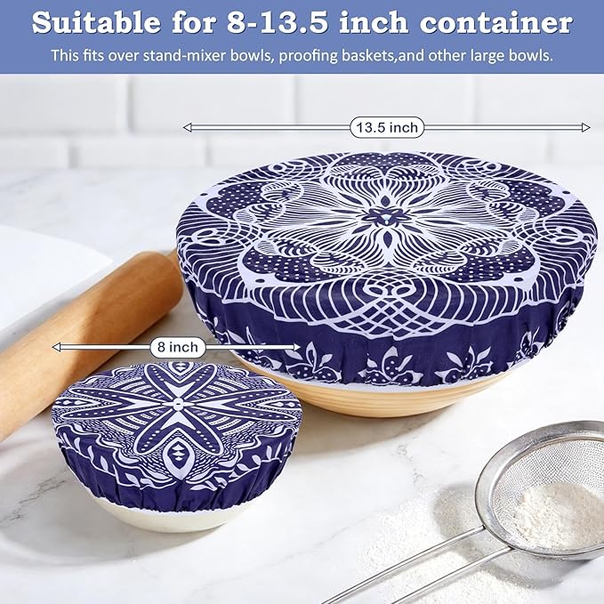 2 Large Reusable Beeswax Bowl Covers - Image 5
