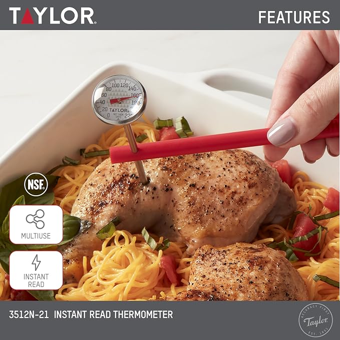 Taylor Instant Read Analog Meat Food Grill BBQ Cooking Kitchen Thermometer - Image 2