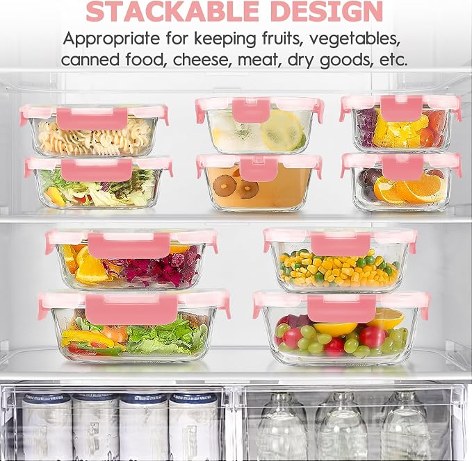 34pcs Glass Food Storage Containers - Image 5