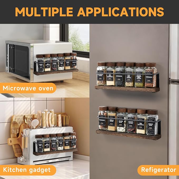 Wooden Lid Magnetic Spice Rack - Image 7