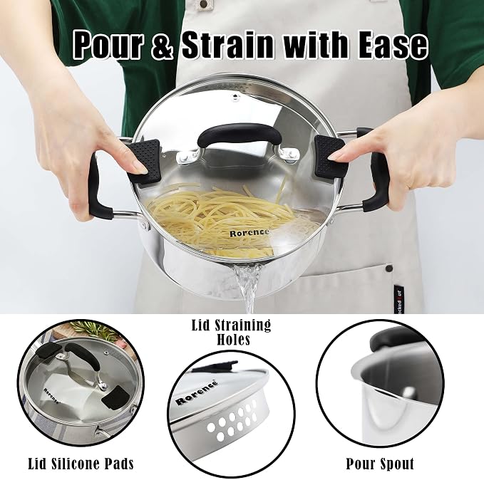 Rorence Stainless Steel Stock Pot - Image 3