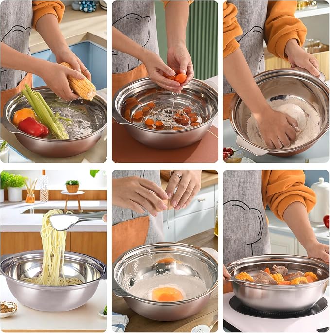 Stainless Steel Colander, 4.5QT Large Capacity - Image 5