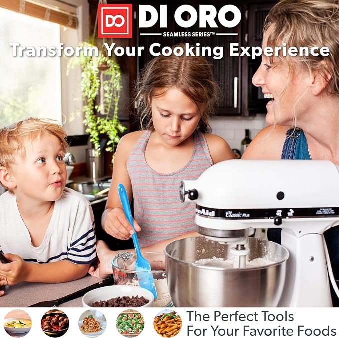 DI ORO Silicone Mixing & Serving Spoons - Image 4