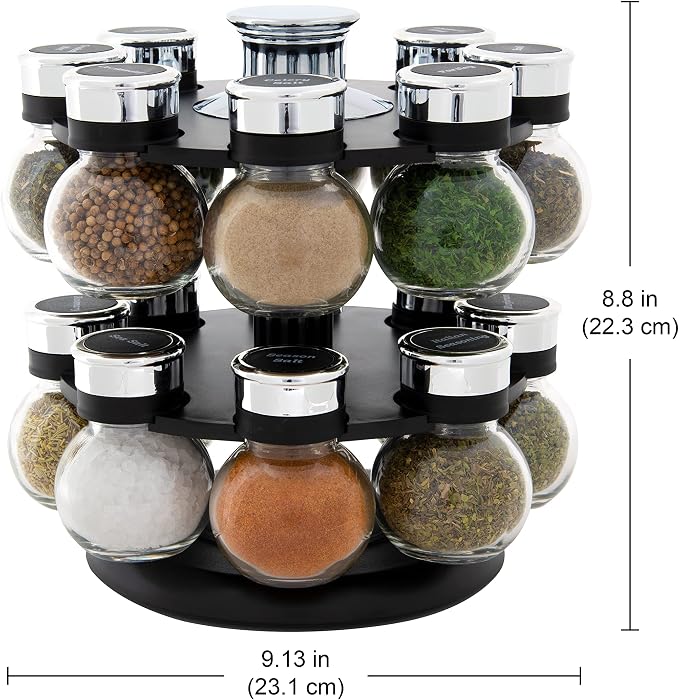 Kamenstein Ellington 16 Jar Revolving Spice Rack - Image 4