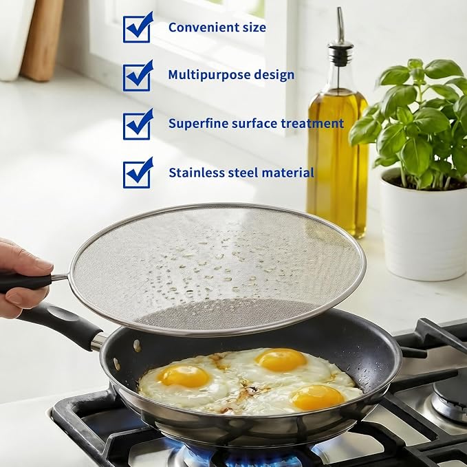 2-Pack Splatter Screen for Frying Pan - Image 4