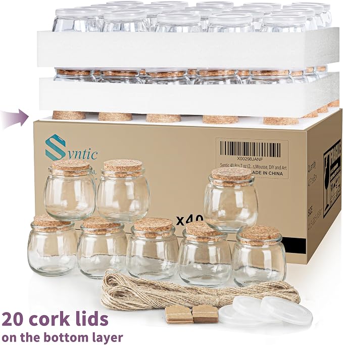 Syntic 40 Pack Small Glass Jars - Image 8