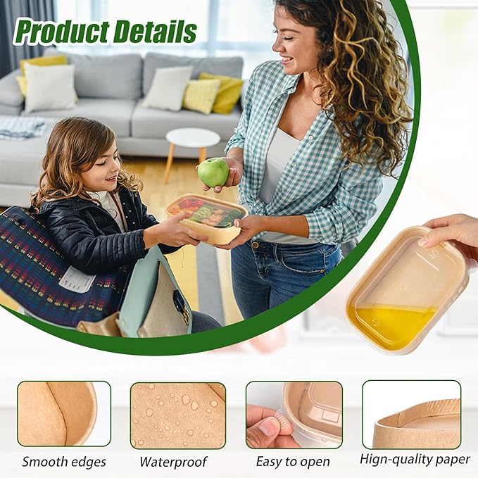50-Pack 19oz Disposable Kraft Paper Bowls - Image 5