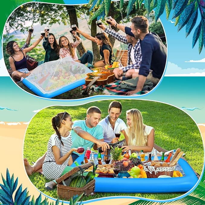 Leitee 3 Pcs Inflatable Serving Bar Kit Includes Salad Buffet Tray - Image 6