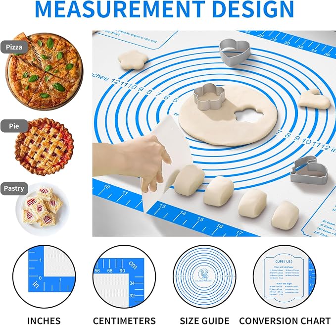 Pastrty Mat for Dough Rolling, Silicone Baking Mat - Image 2