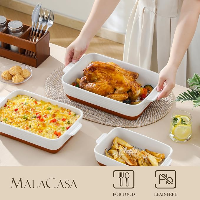 MALACASA Casserole Dishes for Oven - Image 3