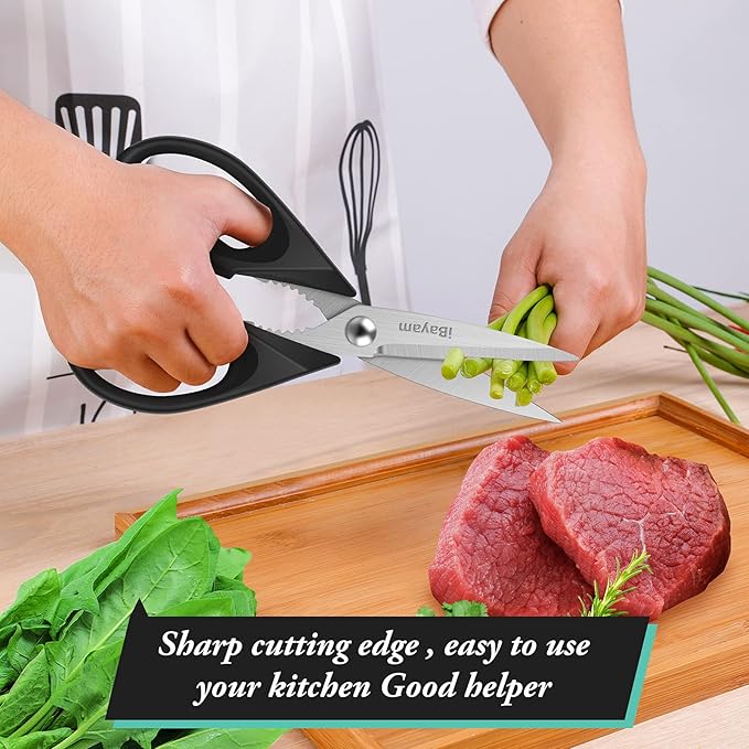 iBayam All Purpose Kitchen Shears Heavy Duty - Image 6