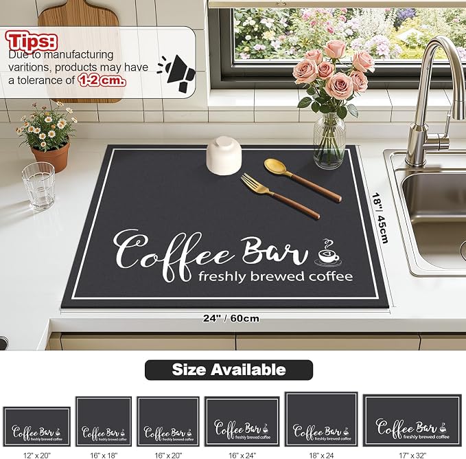 Findosom Dish Drying Mat, Cuttable Drying Mat - Image 2