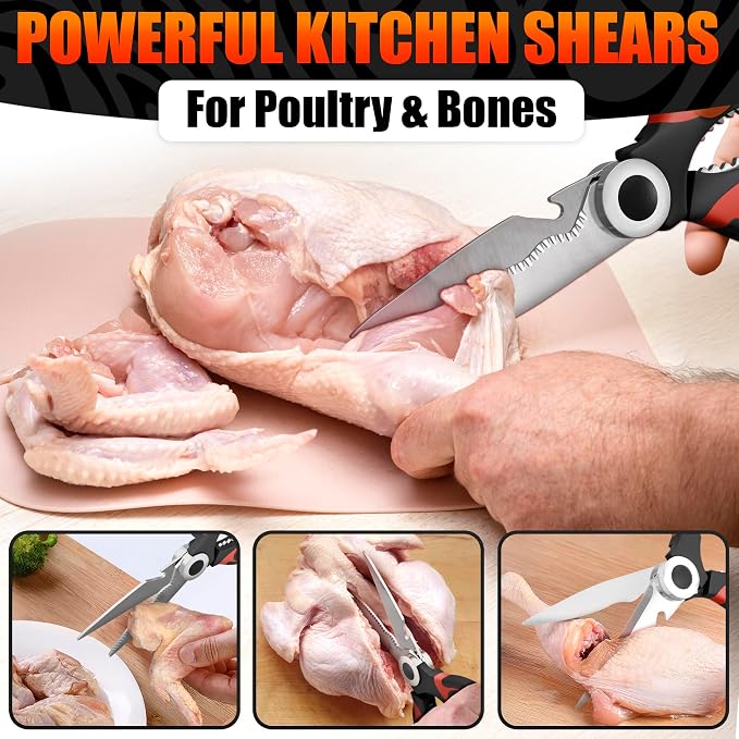 2 Pcs Heavy Duty Kitchen Scissors - Image 6