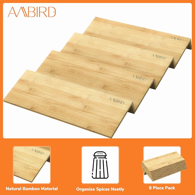 AMBIRD Bamboo Spice Drawer Organizer - Image 5
