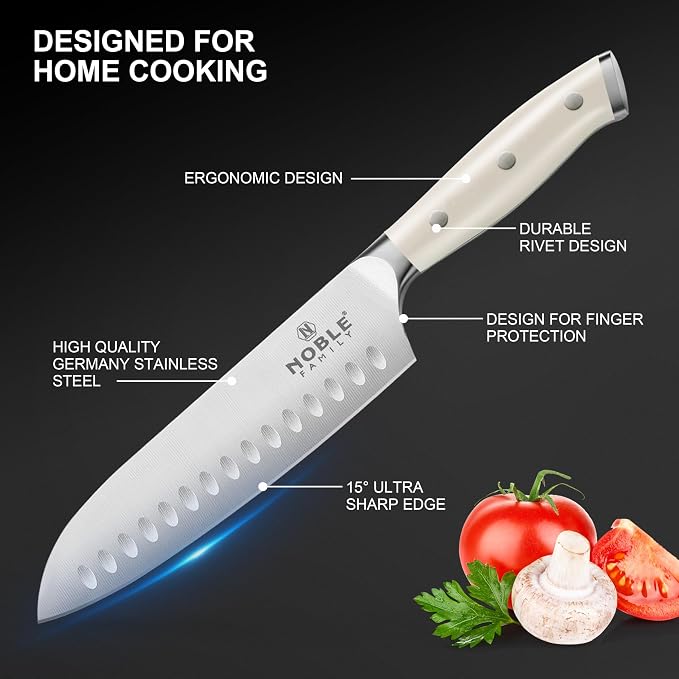 N NOBLE FAMILY In-drawer Knife Block Set, Chopping Knives Set, Stainless Steel - Image 3