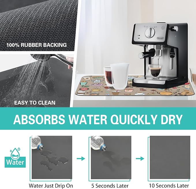 Super Absorbent Anti-Slip Silicone Dish Drying Mats - Image 4